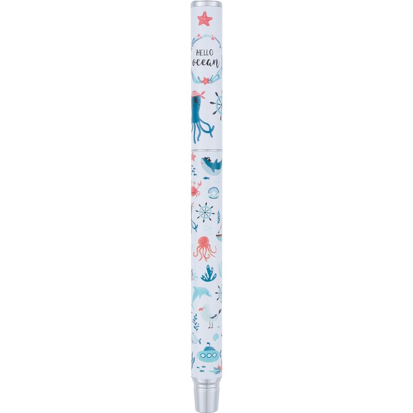 3664447169873-Stylo plume Marin - 5 decors assortis - Oberthur-P_405188847_1-0