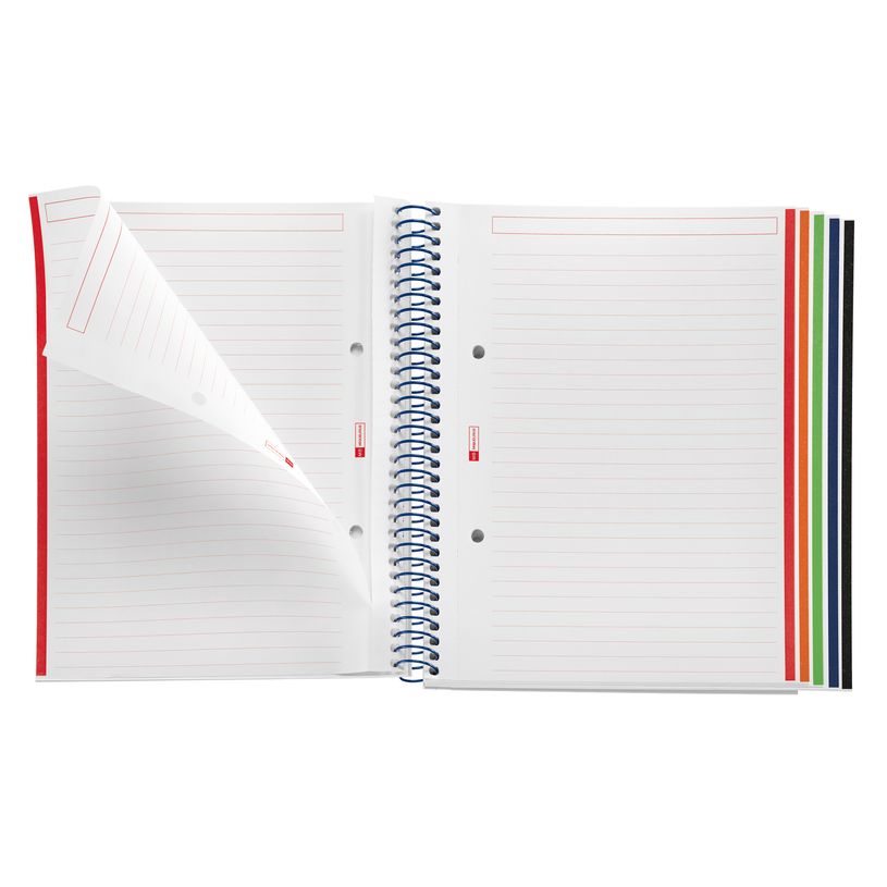 8422593499498-Notebook Miquelrius, à couverture souple format A5 à rayures horizontales, 120 feuilles de 5 couleurs, collection Emotions, c--3