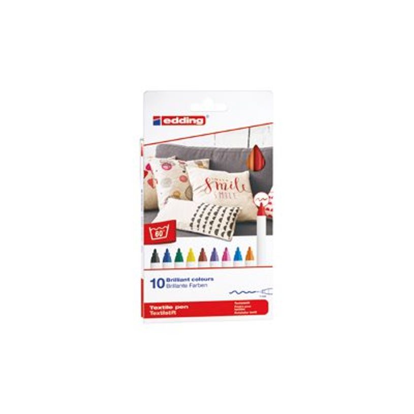 4057305013576-edding textile 4600 - Feutre - permanent - couleurs assorties - encre pigmentée à base d-P_405200141_1-0
