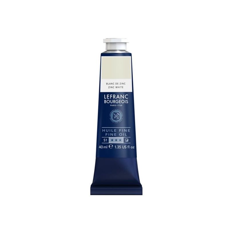 3013643018018-Lefranc Bourgeois - Peinture à l'huile - blanc zinc - semi-opaque - fine - 40 ml-P_405216781_2-0