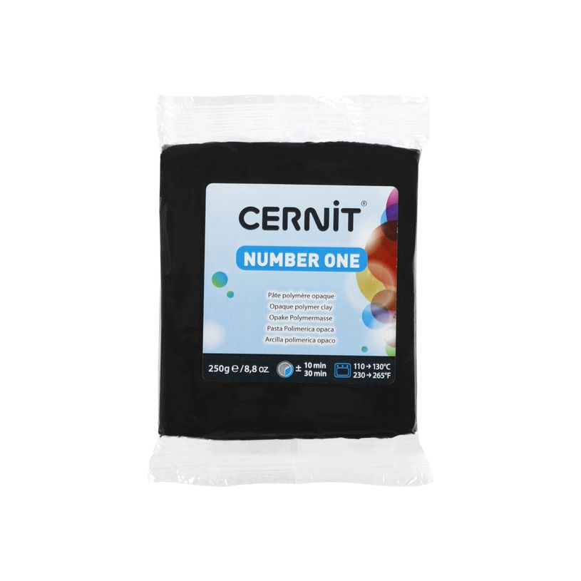 5411711427157-Cernit Number One - Pâte à modeler - 250 g - noir - argile polymère-P_405220642_1-0