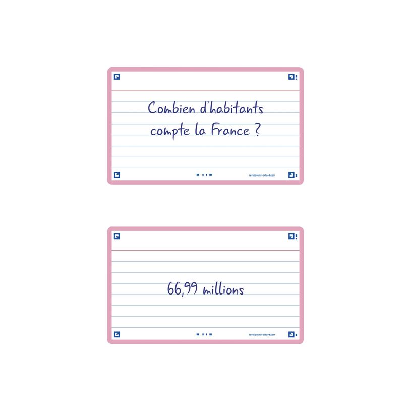 3020120152325-Oxford FLASH 2.0 - Fiche d'index - 75 x 125 mm - paysage - 80 feuilles - blanc - ligné-P_405222090_2-0