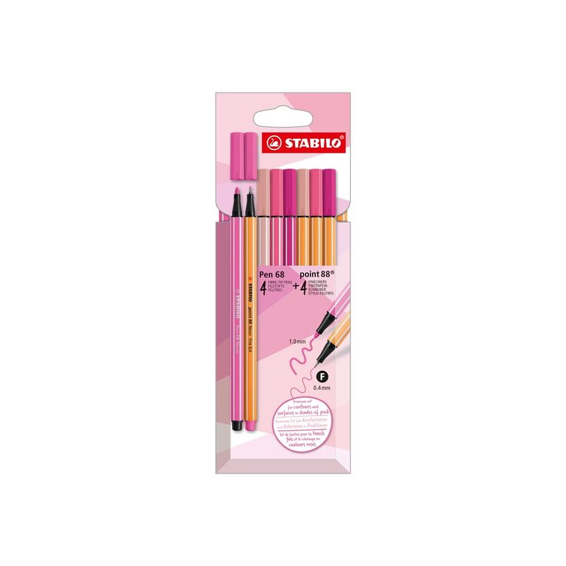 4006381616218-STABILO - Ensemble de feutre fin et de marqueur - shades of pink - couleurs assorties - 8 -P_405223659_1-0