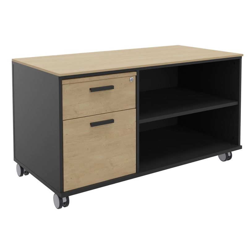 3253310544178-Console mobile KHEOPS - L120XP60XH66 cm - 2 tiroirs dont 1 DS - structure carbone - finiti-P_405223990_1-0