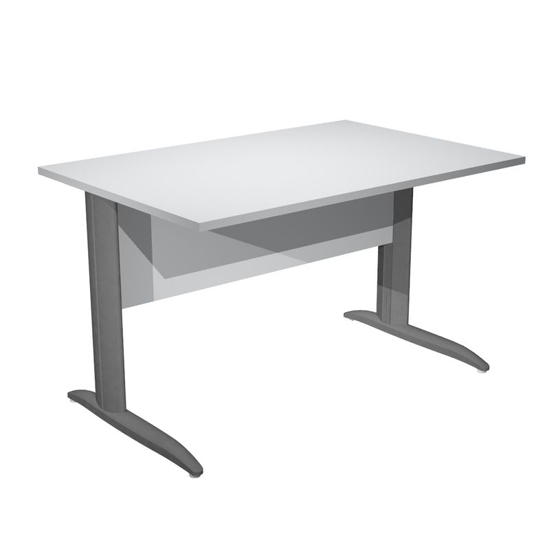 0404052255287-Bureau droit Trend - L120 - Pieds métals - plateau gris - pied anthracite-P_405225528_1-0