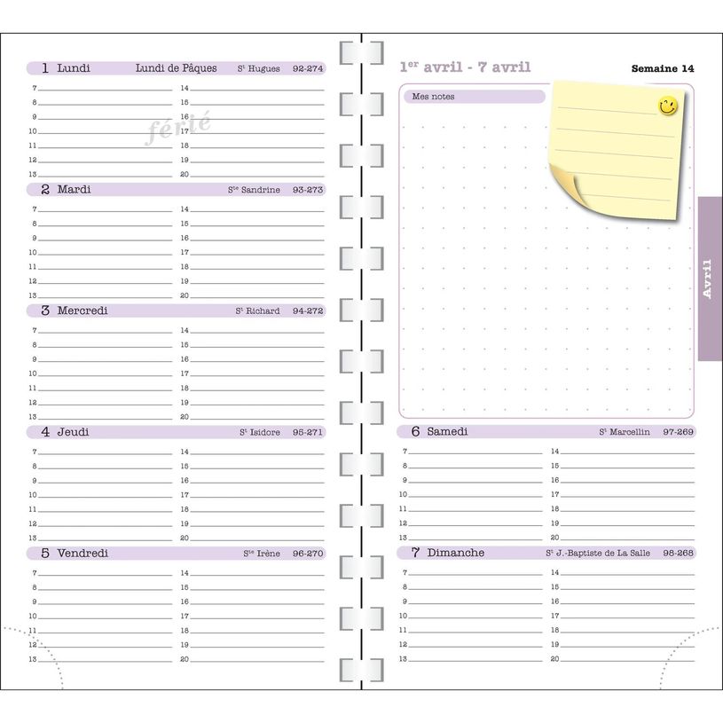 3660942087162-Agenda de poche spiralé Color Design - 1 semaine sur 2 pages - 9 x 16 cm - tournesols - E-P_405228033_5-4