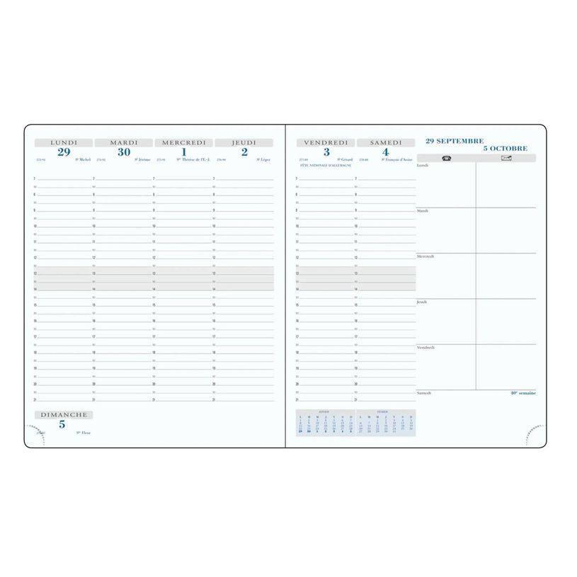 3660942087599-Agenda de bureau Elise - 1 semaine sur 2 pages - 18,5 x 22,5 cm - terracotta - Exacompta-P_405228045_2-1
