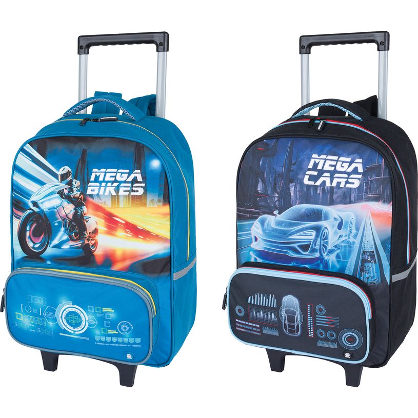 3664447198651-Sac à dos à roulettes Megacars ou Megabikes - 1 compartiment - Oberthur-P_405228620_1-0