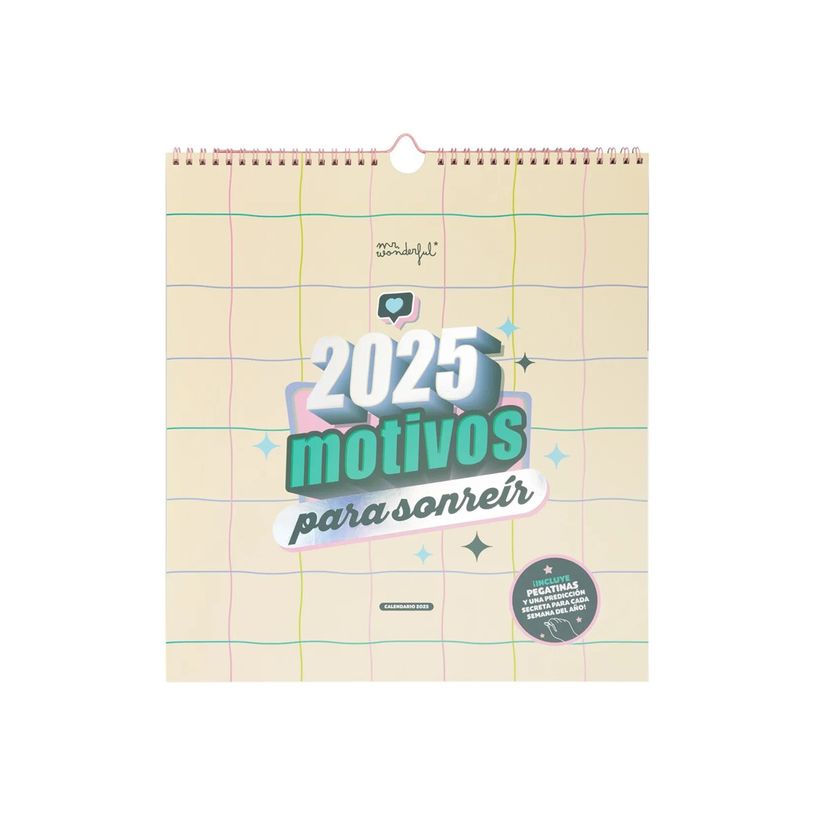 8445641049872-Mr. Wonderful - Calendrier - fixation murale - 2025 - motivos para sonreír - mois par pag-P_405233497_4-0