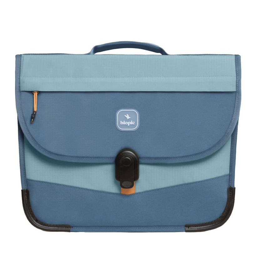 0404052342116-Cartable scolaire Léo - 38 cm - 2 compartiments - bleu - Biopic--0