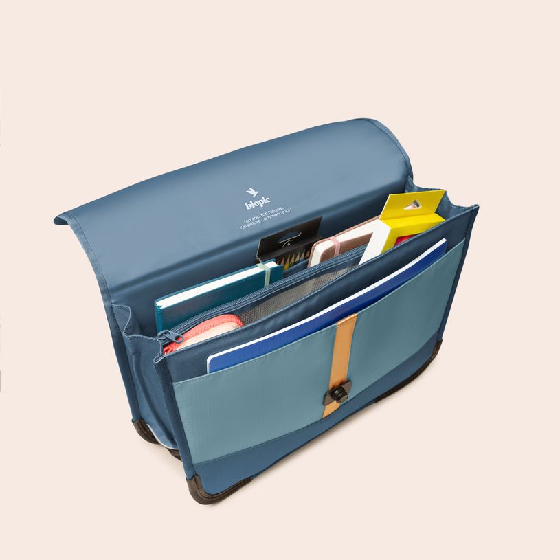 0404052342116-Cartable scolaire Léo - 38 cm - 2 compartiments - bleu - Biopic-P_405234211_7-6