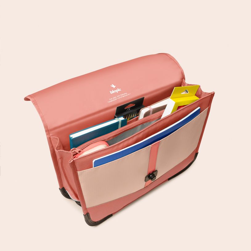 0404052342123-Cartable scolaire Léo - 38 cm - 2 compartiments - rose - Biopic-P_405234212_7-6