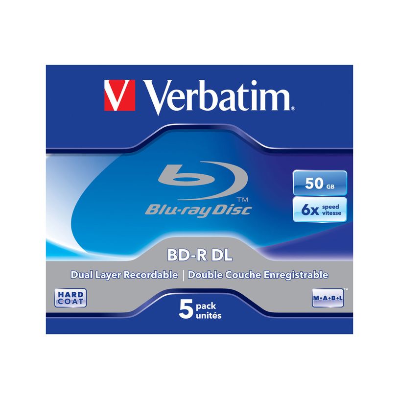 0023942437482-Verbatim - 5 x BD-R DL - 50 Go 6x - boîtier CD-P_405234877_1-0
