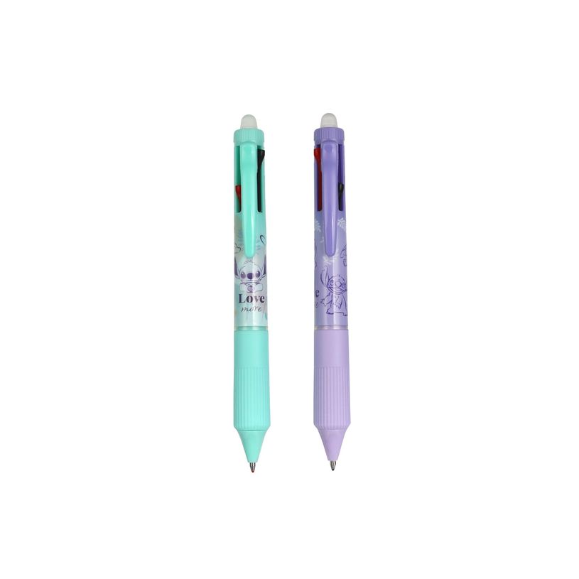 5903686381058-CoolPack Disney Stitch Pastel - Stylo bille 4 couleurs - noir, bleu, vert, rouge - avec go-P_405235280_1-1