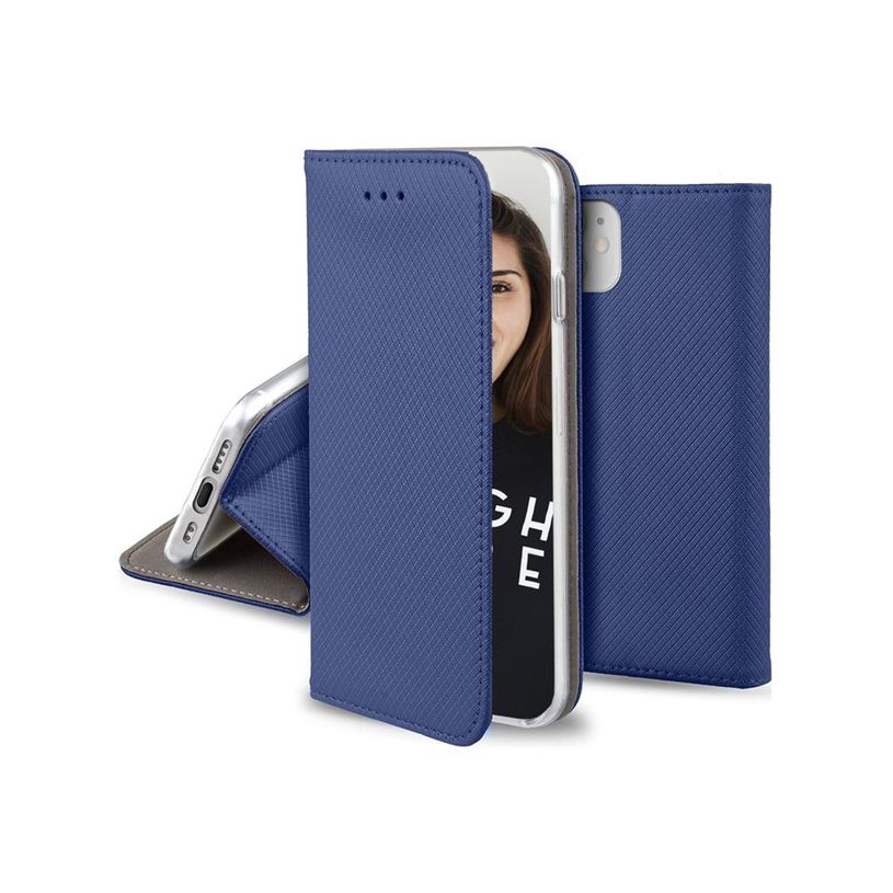 5907457780590-JAYM - Étui à rabat pour téléphone portable - imitation cuir - bleu-P_405235412_5-3