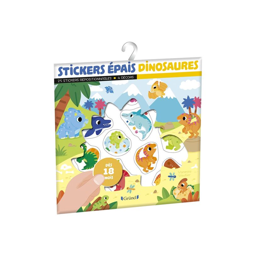 9782324032400-Grund - Adhésif décoratif - 25 pièces - dinosaure - non permanent-P_405235548_2-1