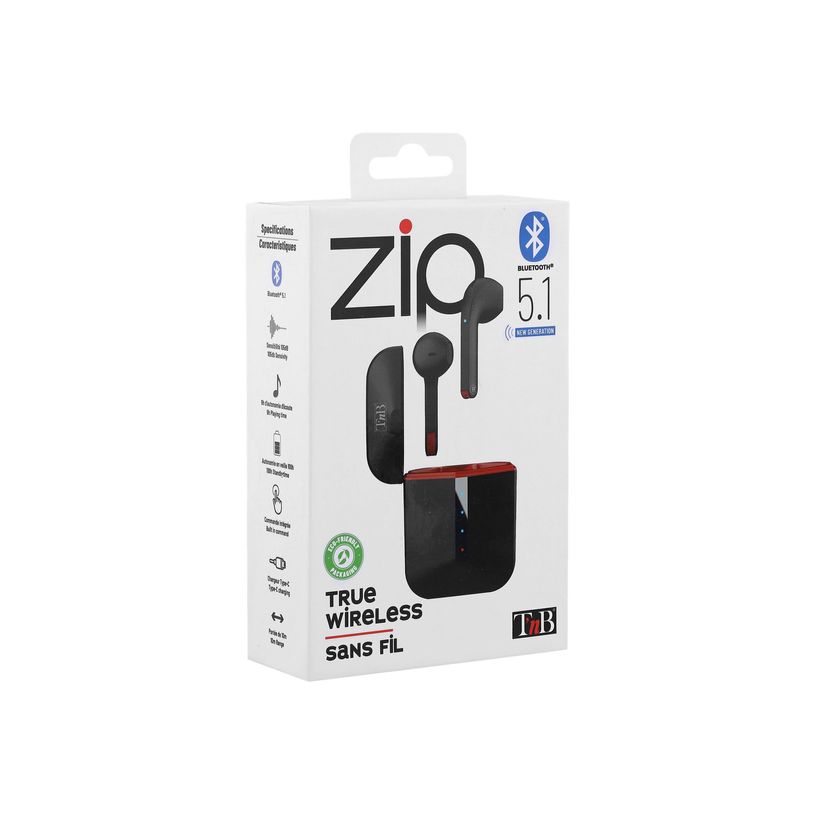 3303170117927-T'nB ZIP - Écouteurs sans fil avec micro - intra-auriculaire - Bluetooth - noir-P_405236093_1-5
