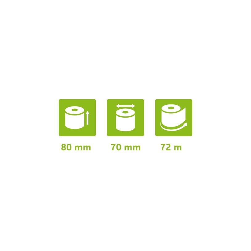 3130631438280-Exacompta Bobine Thermique 1 Pli 48g 80x70mm - 72m Sans Phénol (Lot de 5)--2