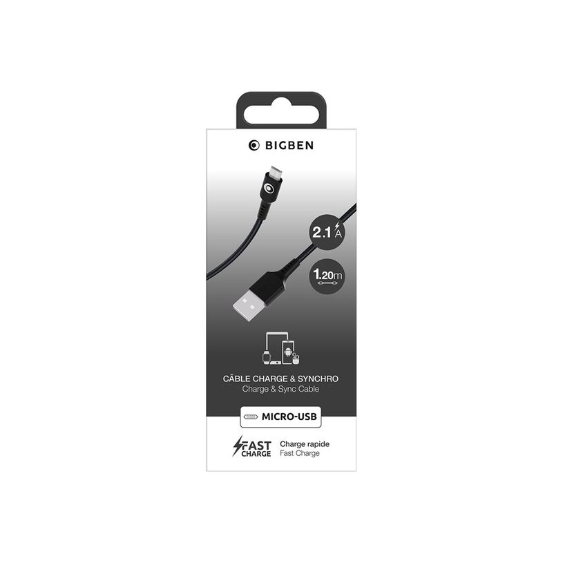 3571211536222-BIGBEN Connected - Câble USB - USB (M) pour Micro-USB de type B (M) - 2.1 A - 1.2 m - noi-P_405240143_2-5