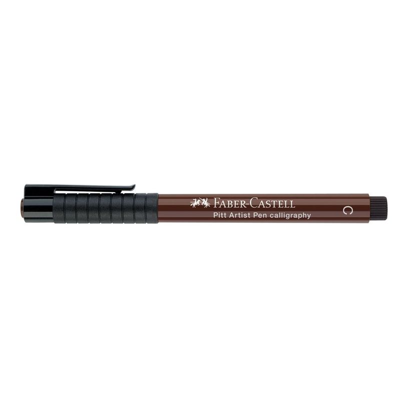 4005401675754-Faber-Castell PITT Artist Calligraphy - Feutre - permanent - sepia foncé - encre pigment