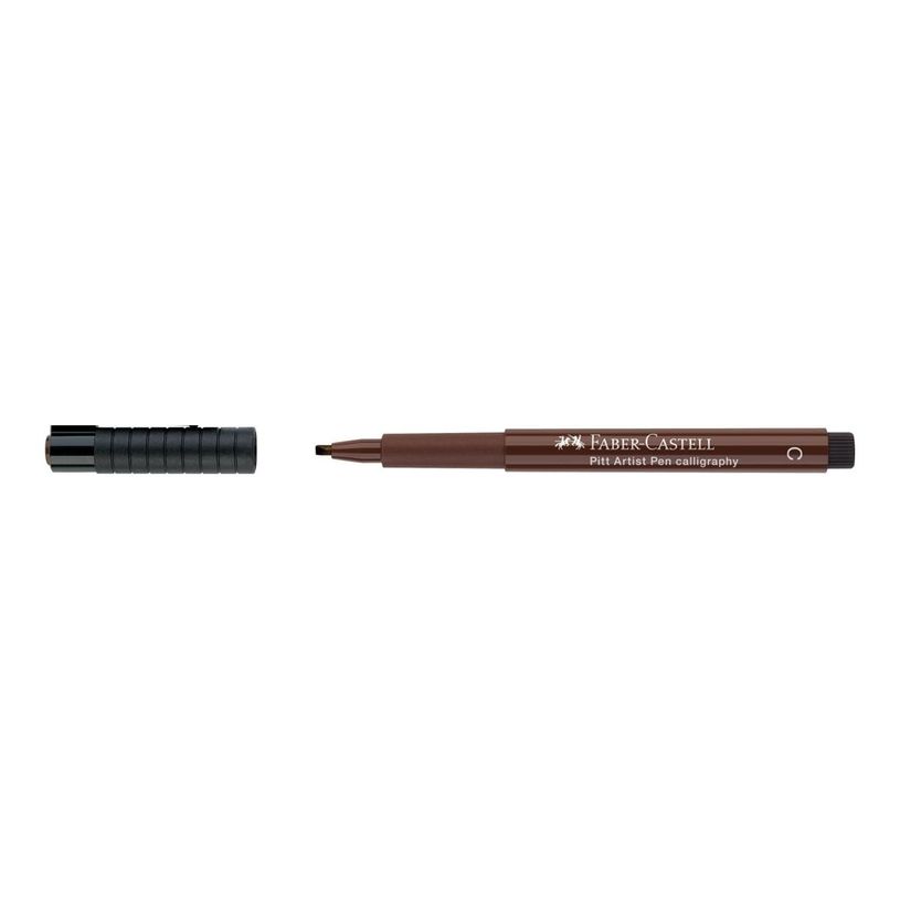 4005401675754-Faber-Castell PITT Artist Calligraphy - Feutre - permanent - sepia foncé - encre pigment