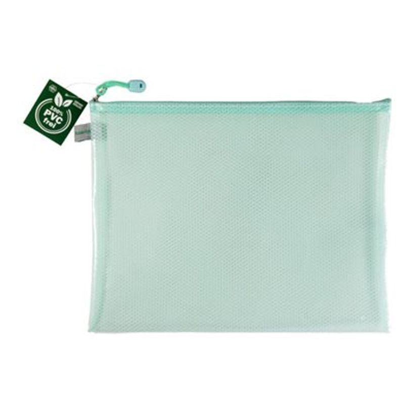 4250037433012-FolderSys - Valisette à fermeture éclair - pour A4 (210 x 297 mm) - vert pastel transpar-P_405241497_1-0
