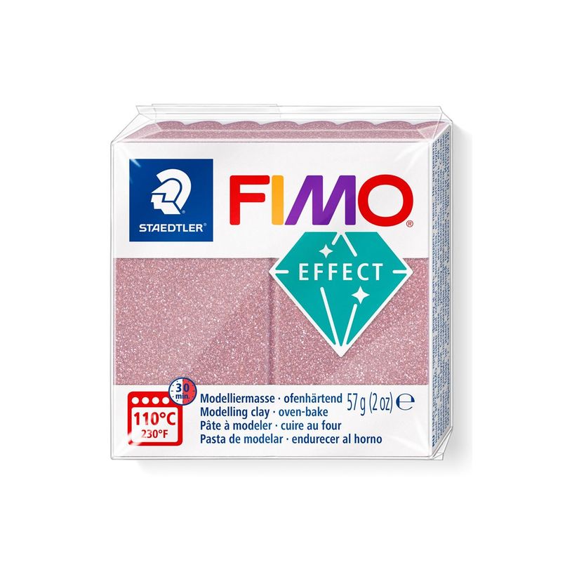 4007817096338-FIMO effect 8010 Glitter - Pâte à modeler - 57 g - paillettes d'or rose-P_405242308_3-4