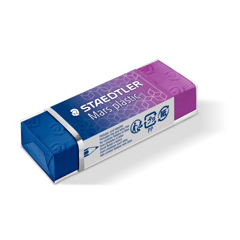 4007817167403-Mars® Plastic 526 50 – Gomme sans latex édition anniversaire – Couleurs bleu/lilas, bleu/ver-P_405242530_3-1