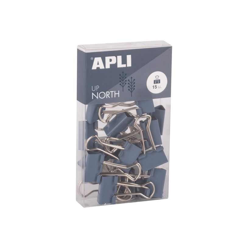 8410782199830-APLI Up North - Pince double clip - métal - bleu roi - pack de 15-P_405243333_1-0