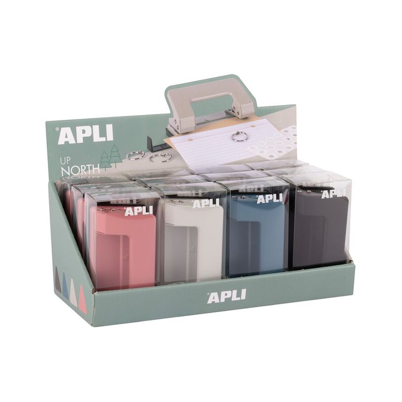 8410782199717-APLI Up North - Perforateur - 12 feuilles - bleu roi, gris, noir, rose (pack de 12)-P_405243358_2-1