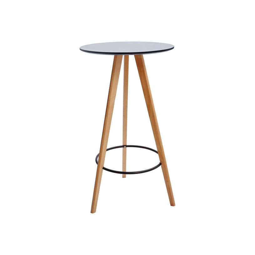 3760185023887-Mange debout BREAK - diam 60 cm - hauteur 110,5 cm - plateau blanc avec liseret noir-P_405243672_2-0