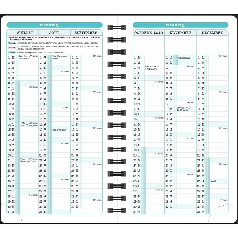 3660942088299-Agenda de poche Ondine Lady 16S spiralé - 1 semaine sur 2 pages - 9 x 16 cm - disponible dans différentes cou--1