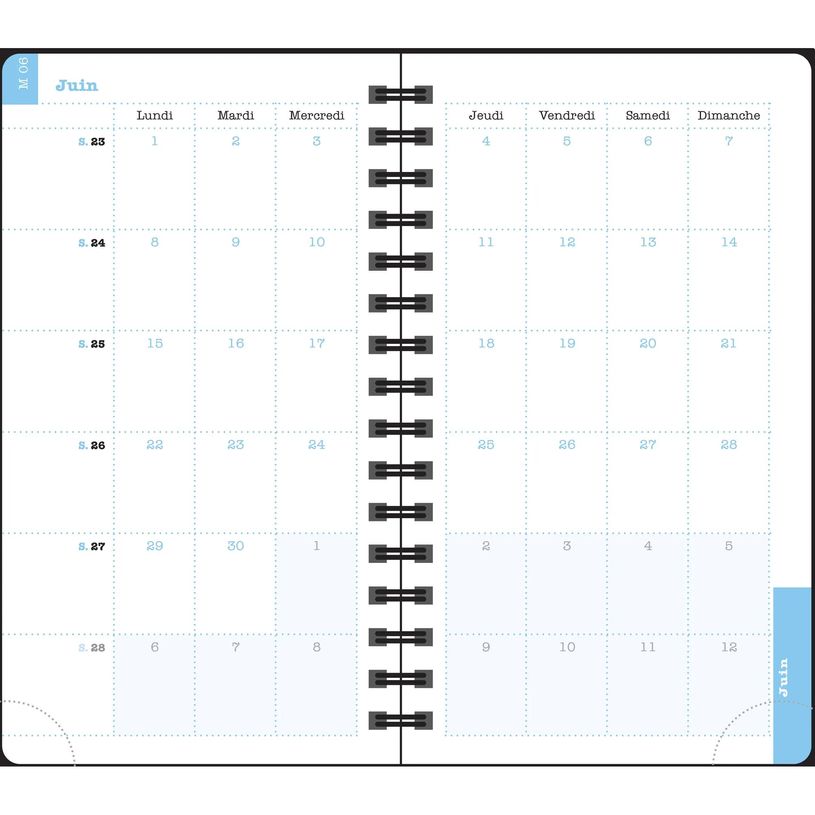 3660942088299-Agenda de poche Ondine Lady 16S spiralé - 1 semaine sur 2 pages - 9 x 16 cm - disponible dans différentes cou--7