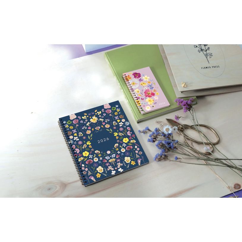 3660942088251-Agenda de poche Chemin des Marettes Eurotime 16S spiralé  - 1 semaine sur 2 pages - 9 x 16 cm - Rose ---4