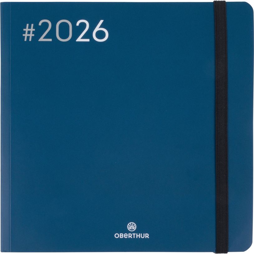 3664447205984-Agenda Flex - 1 semaine sur 2 pages - 16 x 16 cm - marine - Oberthur--0