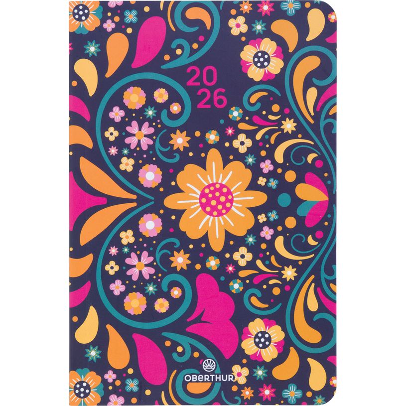 3664447211954-Agenda Lima - 1 semaine sur 2 pages - 10 x 15 cm - violet - Oberthur--0