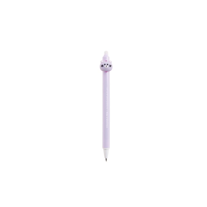 8422593119815-Back2Fun -  Un stylo effaçable à tête de chat adorable -  pour écrire -  effacer et recommencer--0