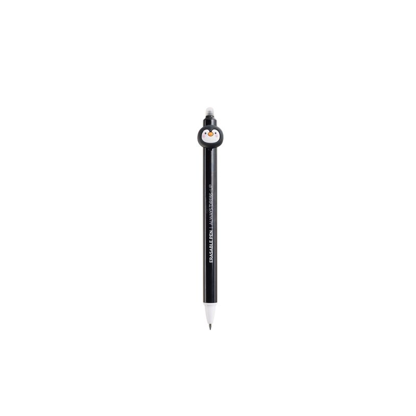 8422593119846-Back 2 Fun -  Stylo bleu effaçable avec tête de pingouin -  écriture fun et sans ratures pour enfant--0