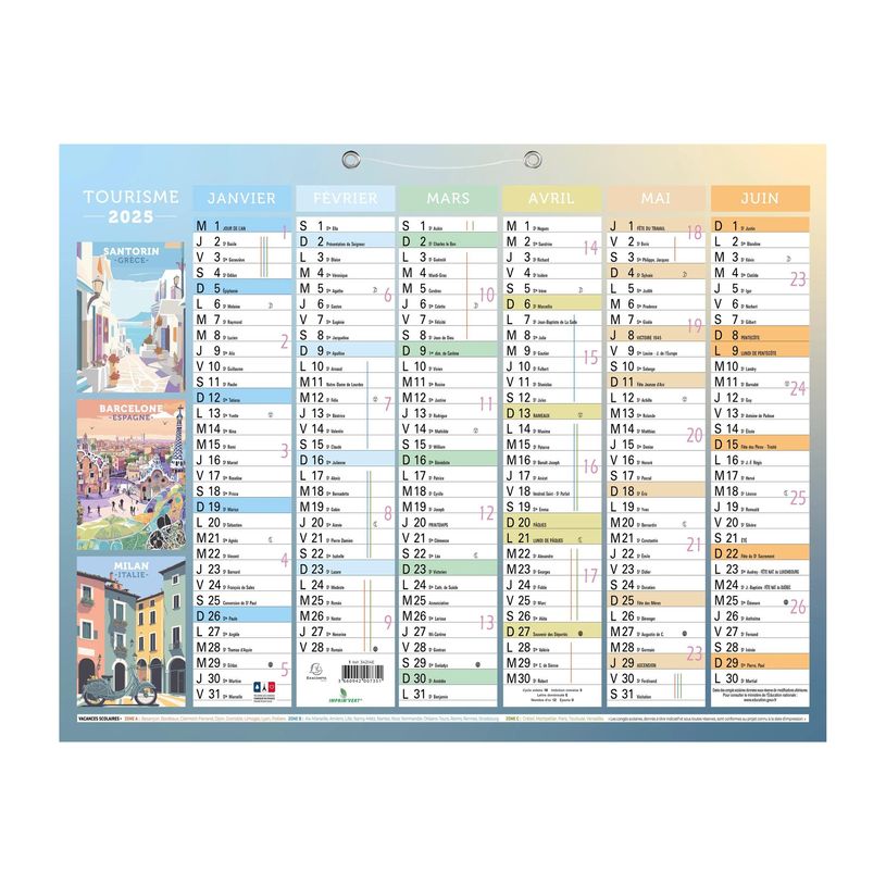 3660942086332-Exacompta Tourism - Agenda illustré - fixation murale - 2025 - visualisation de 6 mois - -P_405244379_1-0