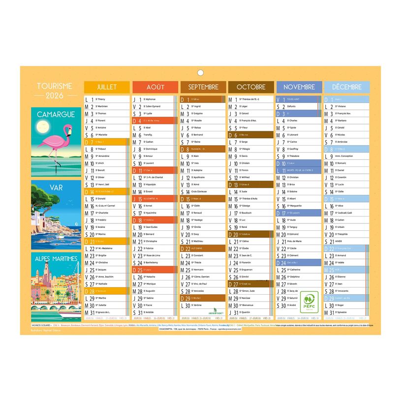 3660942086332-Exacompta Tourism - Agenda illustré - fixation murale - 2025 - visualisation de 6 mois - -P_405244379_3-1