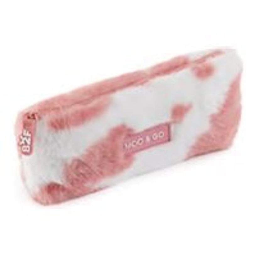 8422593194003-Back2Fun Moo & go - Trousse - polyester effet peluche - rose-P_405244983_1-0