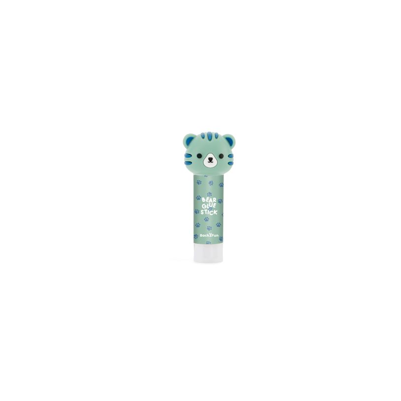 8422593132517-Back2Fun -   Bâton de colle ludique avec une tête en forme d’ours -  parfait pour les activités cr--0