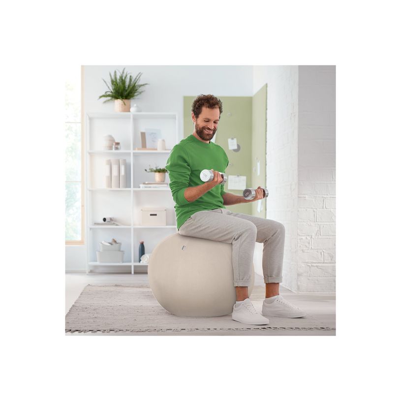 4002432134762-Leitz Ergo - Ballon d'assise ergonomique - Diamètre 65cm - Gris clair-P_405245725_1-1