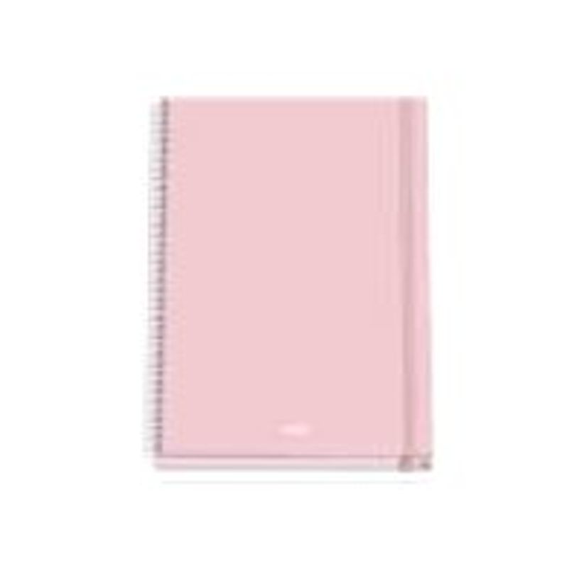 8421938519259-Dohe Serenity - Cahier de notes - reliure à spirale - A4 (210 x 297 mm) - 100 feuilles / 200 pages - petits carreaux - rose - carton -P_405247101_1-0