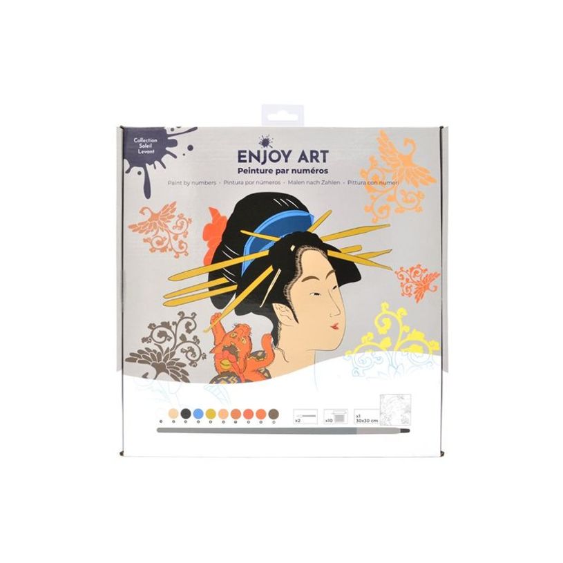 3700010413568-Enjoy Art Soleil Levant - Peinture par numéro - misaki and the cat - 30 x 30 cm-P_405249703_1-4