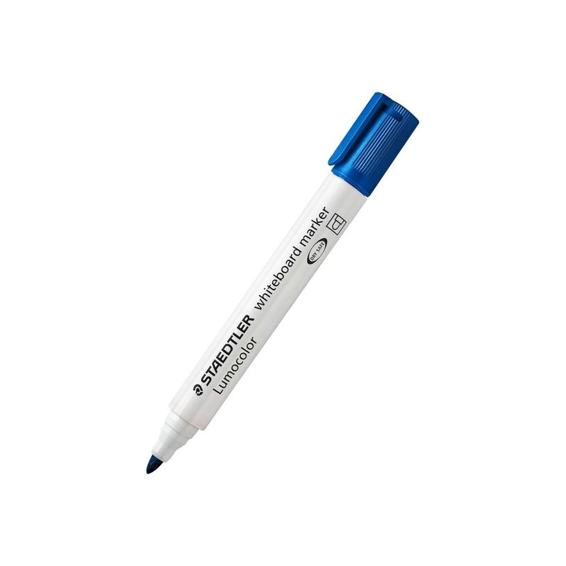 4007817074329-STAEDTLER Lumocolor 351 - Marqueur - pour verre, tableau blanc, porcelaine - bleu clair - -P_405251621_1-0