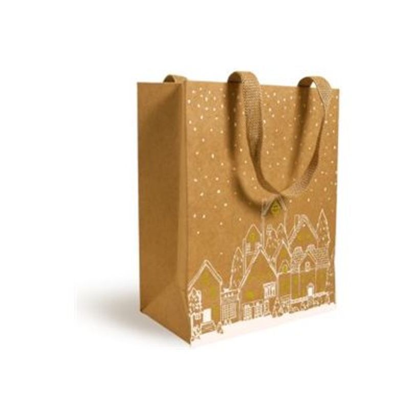 3281650623963-Logistipack - Sac cadeau - 18 cm x 10 cm x 23 cm - blanc brillant, impression dorée-P_405252914_1-0