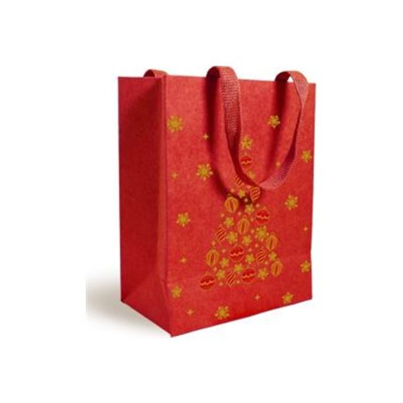 3281650624106-Logistipack - Sac cadeau - 18 cm x 10 cm - rouge, impression dorée-P_405252918_1-0