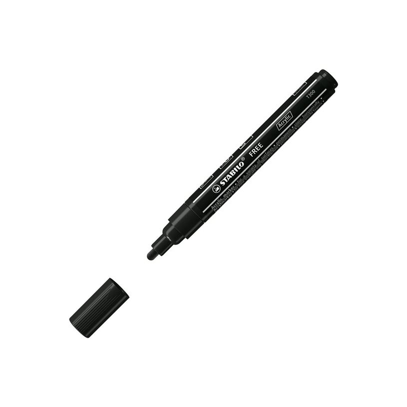 4006381576314-STABILO Free T300 - Marqueur - permanent - noir - opaque - acrylique - 2-3 mm-P_405253834_2-0