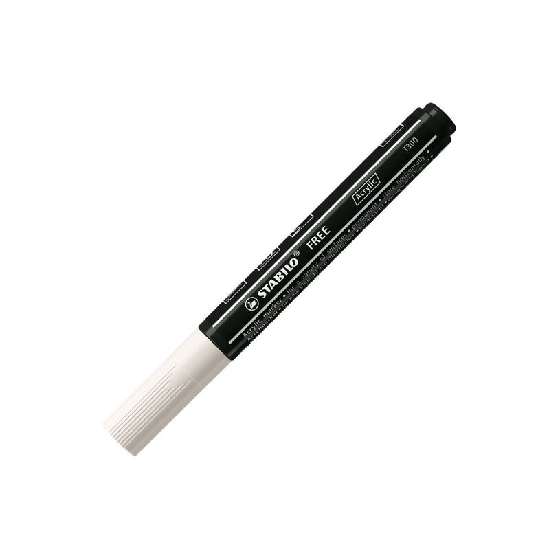 4006381575935-STABILO Free T300 - Marqueur - permanent - blanc - opaque - acrylique - 2-3 mm-P_405253839_2-1
